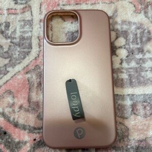 Rose Gold iPhone 13 Pro Max Case with Ring Holder and Matte Finish